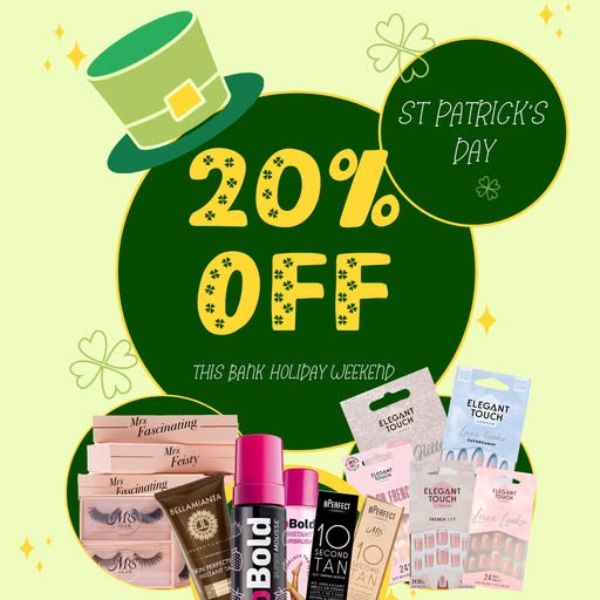 Bradley's Pharmacy St Patrick's Day 20% offer.