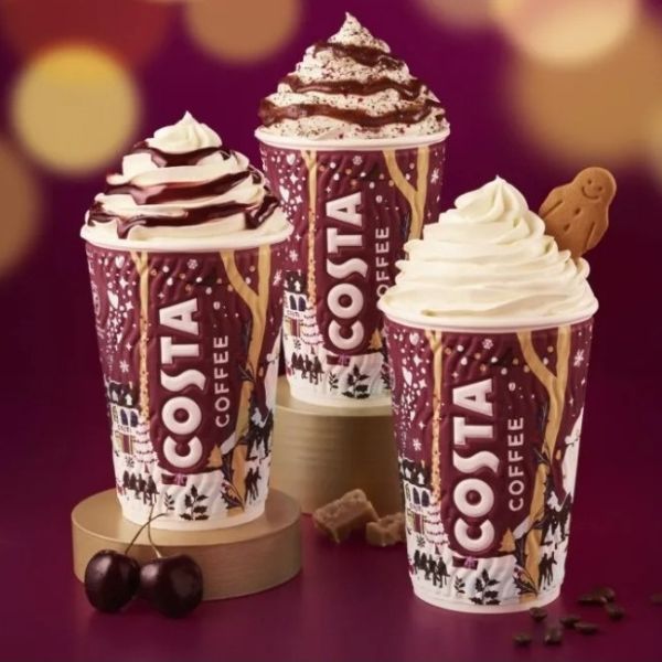Three Costa Coffee Christmas drinks